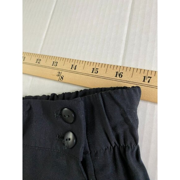 Ellen Figg Vintage Womens Black Wide Leg Pants with Elasticized Back Size M Goth - Picture 11 of 12